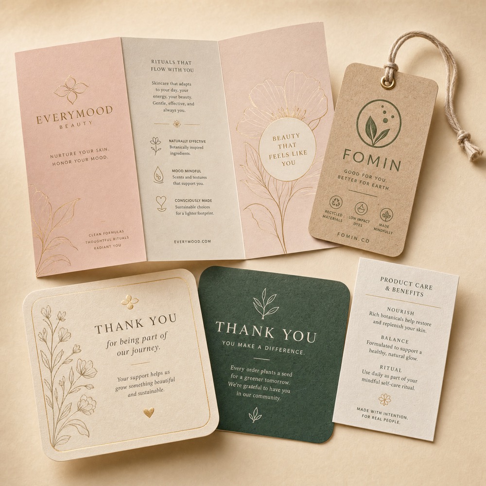 Cards, Hangtags & Print Collateral — custom packaging by PetraSpark