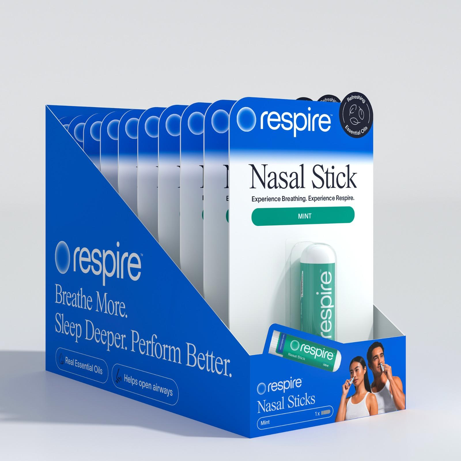 Respire nasal stick retail display